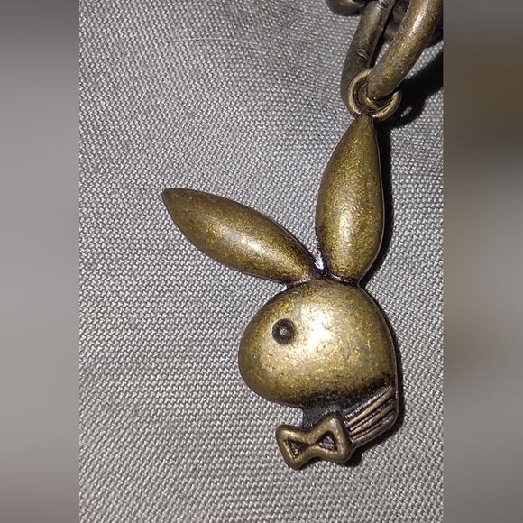 Vintage playboy bunny charm on a chain. - Picture 3 of 11
